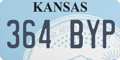KS license plate 364BYP