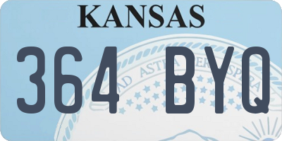 KS license plate 364BYQ