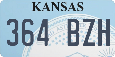 KS license plate 364BZH