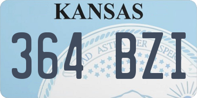 KS license plate 364BZI
