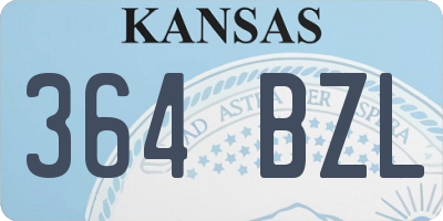 KS license plate 364BZL