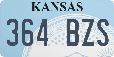 KS license plate 364BZS