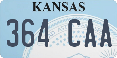 KS license plate 364CAA