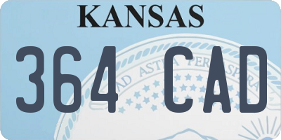 KS license plate 364CAD