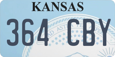 KS license plate 364CBY
