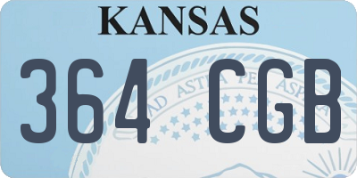 KS license plate 364CGB