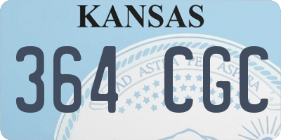 KS license plate 364CGC