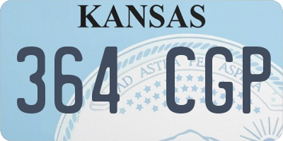KS license plate 364CGP