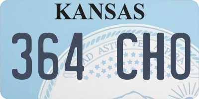 KS license plate 364CHO