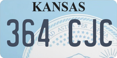 KS license plate 364CJC