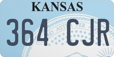 KS license plate 364CJR