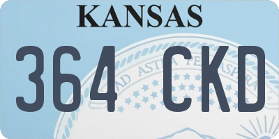 KS license plate 364CKD