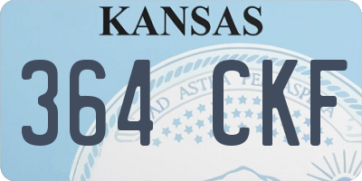 KS license plate 364CKF