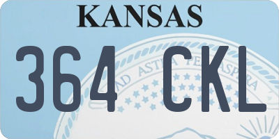 KS license plate 364CKL