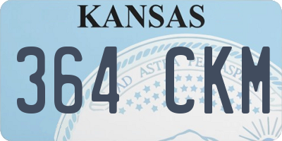 KS license plate 364CKM