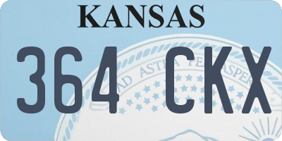 KS license plate 364CKX