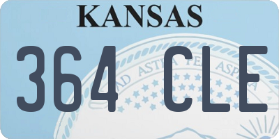 KS license plate 364CLE