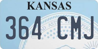KS license plate 364CMJ