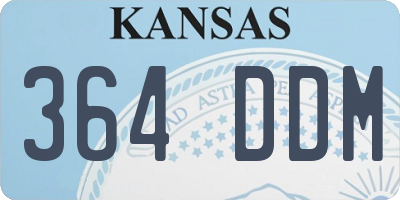 KS license plate 364DDM