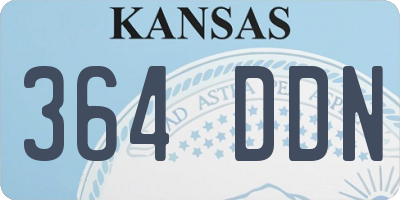 KS license plate 364DDN