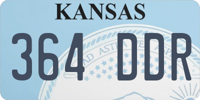 KS license plate 364DDR
