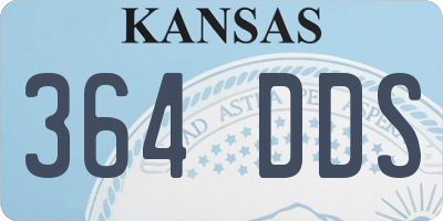 KS license plate 364DDS