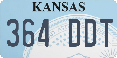 KS license plate 364DDT