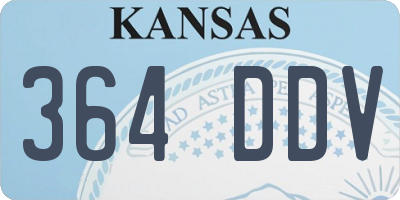KS license plate 364DDV