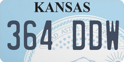 KS license plate 364DDW
