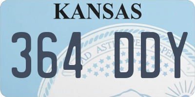 KS license plate 364DDY