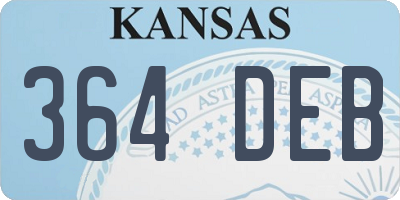 KS license plate 364DEB