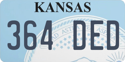 KS license plate 364DED