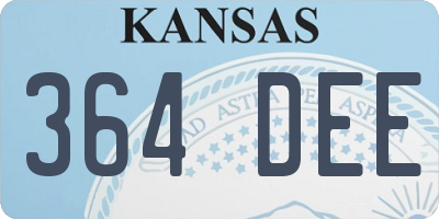 KS license plate 364DEE