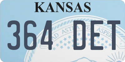 KS license plate 364DET