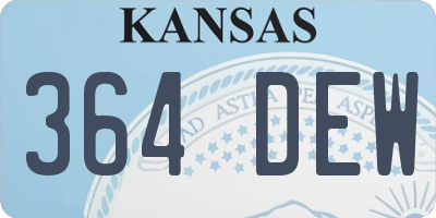 KS license plate 364DEW