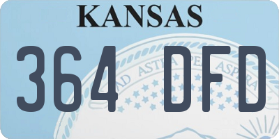 KS license plate 364DFD