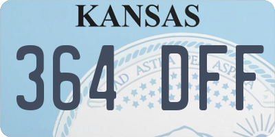 KS license plate 364DFF