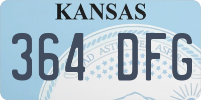 KS license plate 364DFG
