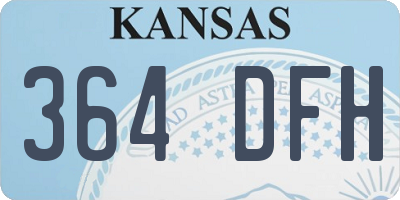 KS license plate 364DFH