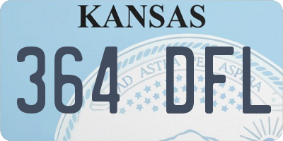 KS license plate 364DFL