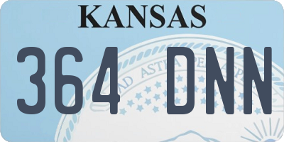 KS license plate 364DNN