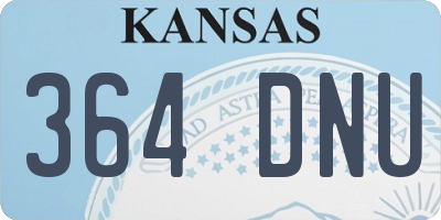 KS license plate 364DNU