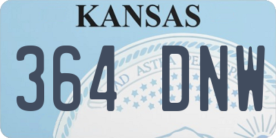 KS license plate 364DNW
