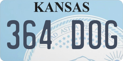 KS license plate 364DOG
