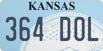 KS license plate 364DOL