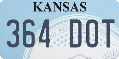 KS license plate 364DOT