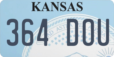 KS license plate 364DOU