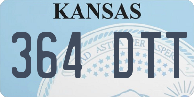 KS license plate 364DTT