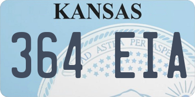 KS license plate 364EIA