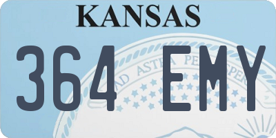 KS license plate 364EMY